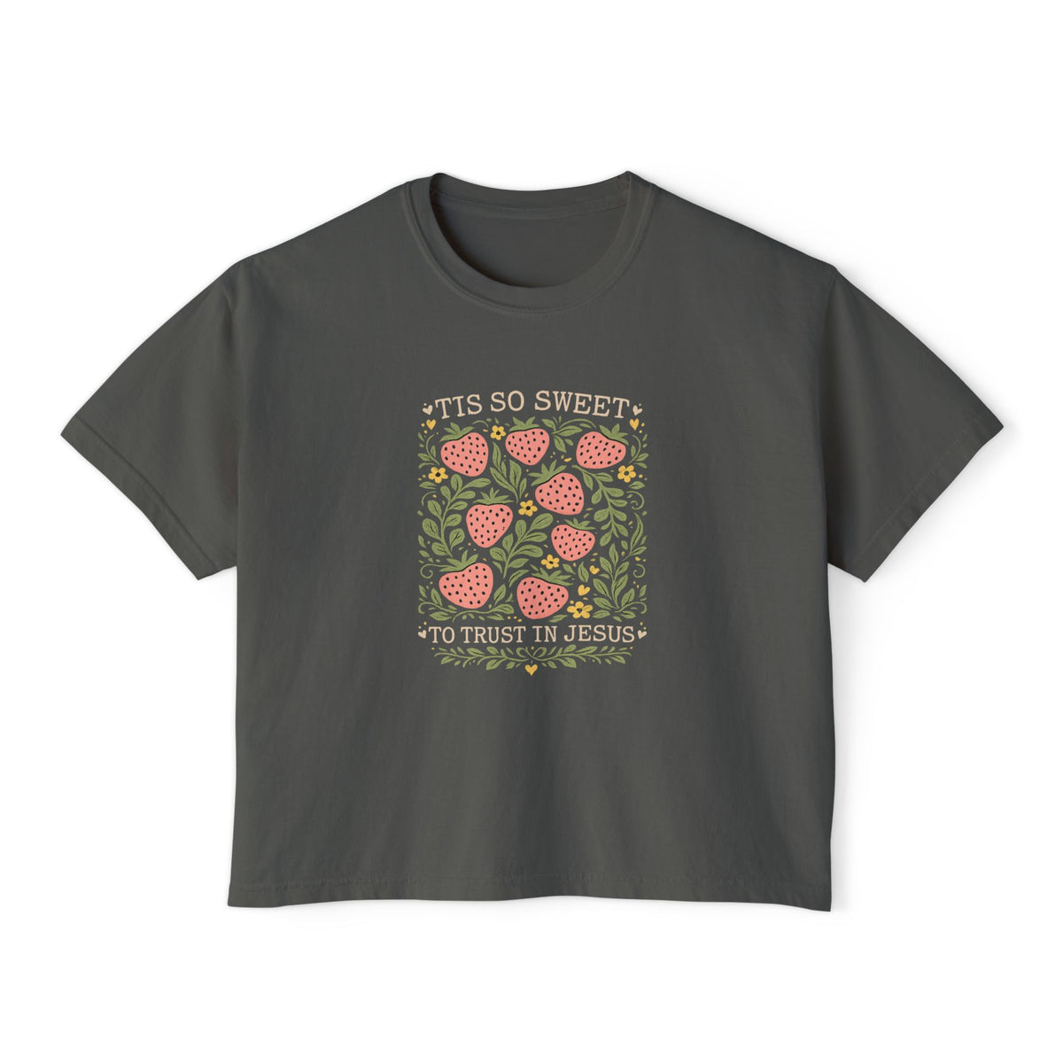 Women's Boxy Tee 'Tis So Sweet to Trust in Jesus'
