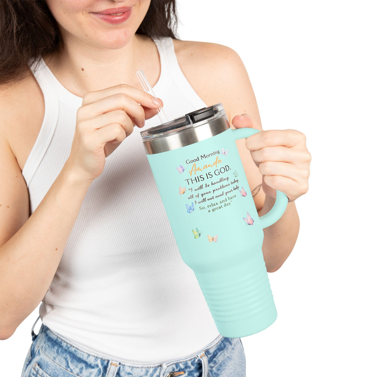 40oz Insulated Travel Mug "Amanda"