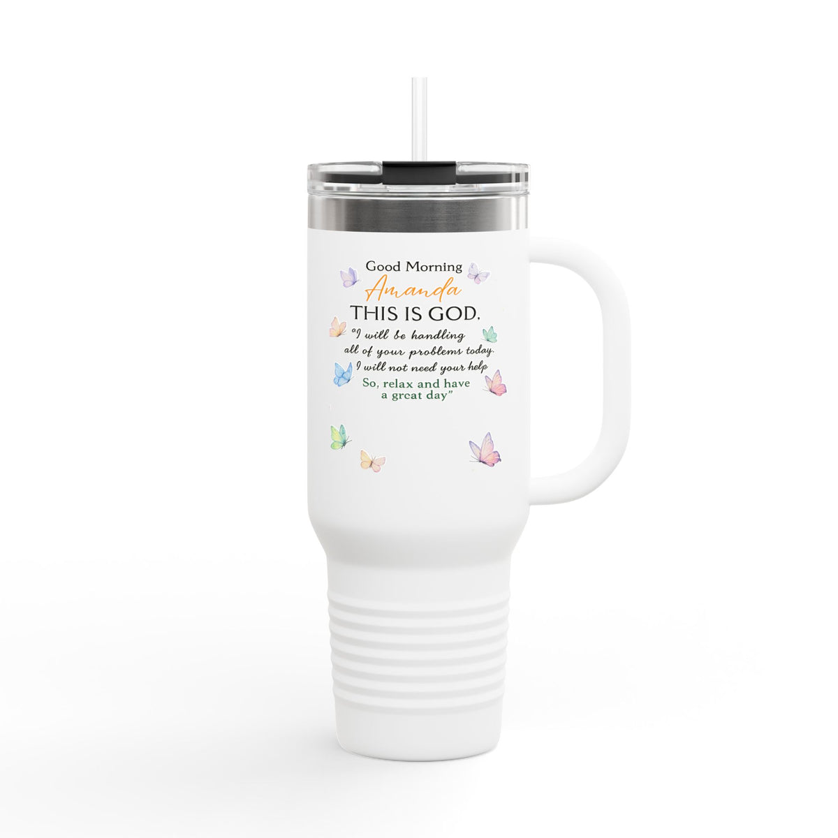 40oz Insulated Travel Mug "Amanda"