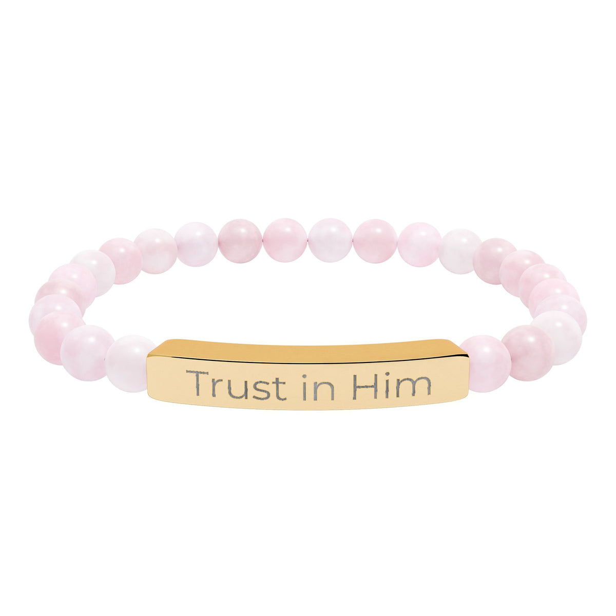 Engraved 'Trust in Him' Stretch Bracelet