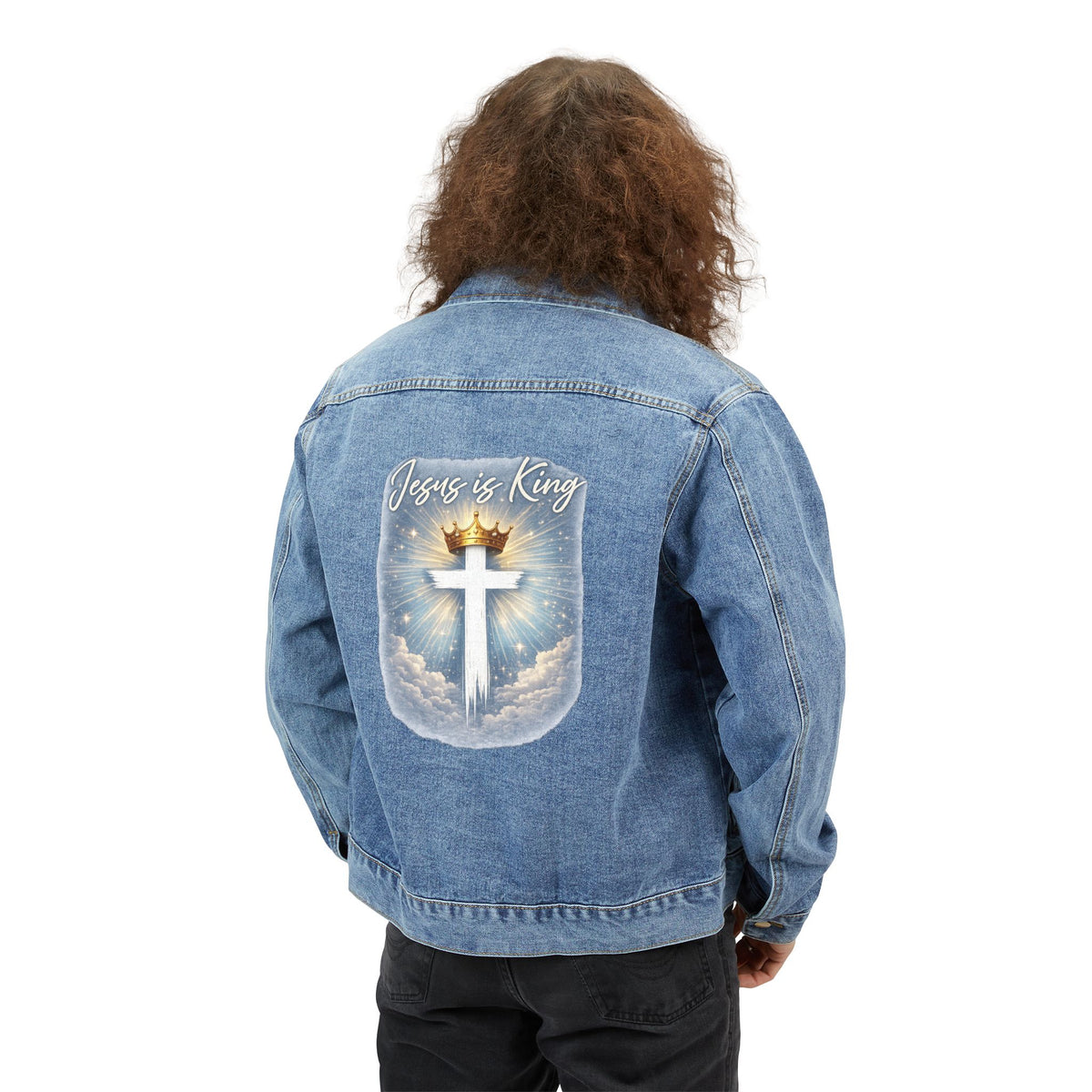 Denim Jacket "Jesus is King"