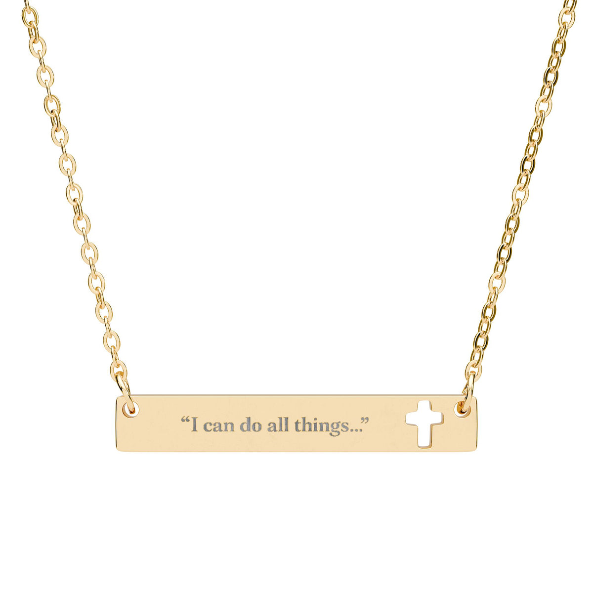 "I can do all things..." Necklace (Engraving)